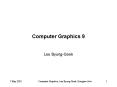 Computer Graphics 9 PowerPoint PPT Presentation