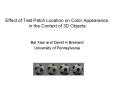 Effect of Test Patch Location on Color Appearance, in the Context of 3D Objects PowerPoint PPT Presentation