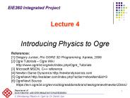 Introducing Physics to Ogre