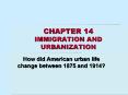 CHAPTER 14 IMMIGRATION AND URBANIZATION PowerPoint PPT Presentation