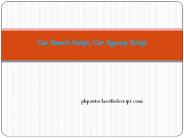 Car Search Script, Car Agency Script