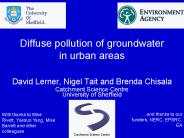 Diffuse pollution of groundwater in urban areas