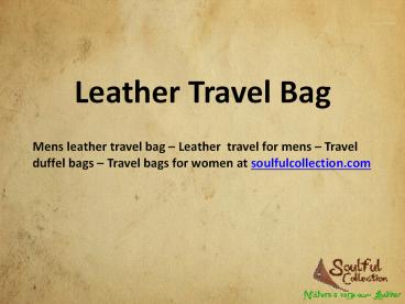 Leather Travel Bag
