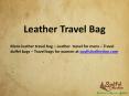 Leather Travel Bag PowerPoint PPT Presentation