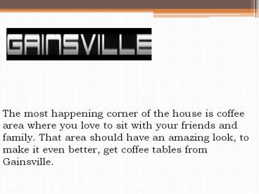 Designer Coffee Tables in Australia