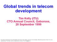 Global trends in telecom development
