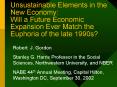 Unsustainable Elements in the New Economy:  Will a Future Economic Expansion Ever Match the Euphoria of the late 1990s? PowerPoint PPT Presentation