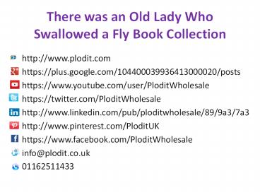 There Was An Old Lady Who Swallowed A Fly Book Collection