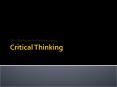 Critical Thinking