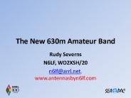 The New 630m Amateur Band