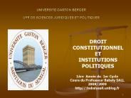UNIVERSITE GASTON BERGER  UFR DE SCIENCES JURIDIQUES ET POLITIQUES