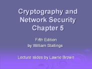 Cryptography and Network Security Chapter 5