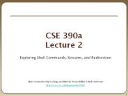 CSE 390a Lecture 2
