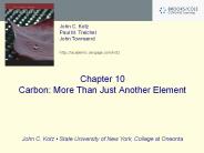 Chapter 10 Carbon: More Than Just Another Element
