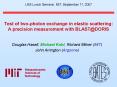 Test of two-photon exchange in elastic scattering: A precision measurement with BLAST@DORIS PowerPoint PPT Presentation