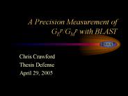 A Precision Measurement of GEp/GMp with BLAST