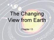 The Changing View from Earth