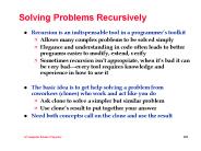 Solving Problems Recursively