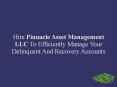 Hire Pinnacle Asset Management LLC To Efficiently Manage Your Delinquent And Recovery Accounts PowerPoint PPT Presentation