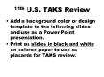 11th U.S. TAKS Review PowerPoint PPT Presentation