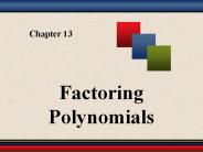 Factoring Polynomials