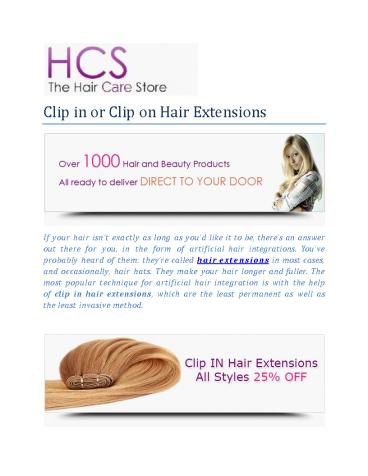 Clip in or Clip on Hair Extensions