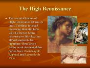 The High Renaissance