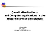 Quantitative Methods PowerPoint PPT Presentation