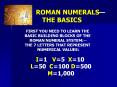 ROMAN NUMERALS PowerPoint PPT Presentation