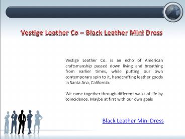 Black Leather Mini Dress - Vestige Leather Co