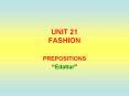 UNIT 21 FASHION PowerPoint PPT Presentation