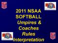 2002 NFHS Softball Rules Changes PowerPoint PPT Presentation