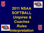 2002 NFHS Softball Rules Changes