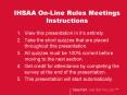 IHSAA On-Line Rules Meetings Instructions PowerPoint PPT Presentation