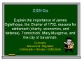 SS8H2a Explain the importance of James Oglethorpe, the Charter of 1732, reasons for settlement (charity, economics, and defense), Tomochichi, Mary Musgrove, and the city of Savannah. PowerPoint PPT Presentation