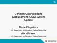 Common Origination and Disbursement (COD) System Update PowerPoint PPT Presentation