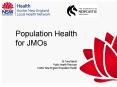 Population Health for JMOs PowerPoint PPT Presentation