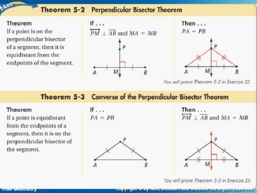 Perpendicular and angle bisectors