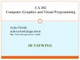 3D vIEWING PowerPoint PPT Presentation
