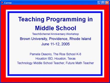 presentation player overlay