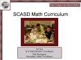 SCASD Math Curriculum PowerPoint PPT Presentation