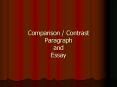 Comparison / Contrast Paragraph and Essay PowerPoint PPT Presentation