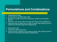 Permutations and Combinations