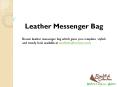 Leather Messenger Bag PowerPoint PPT Presentation