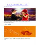 Download Love High Defination Wallpapers For Free PowerPoint PPT Presentation