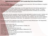 NationaLease Announces 2014 Leadership Circle Award Winners