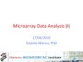 Microarray Data Analysis (I) PowerPoint PPT Presentation