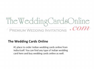 The Wedding Cards Online