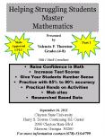 Helping Struggling Students Master Mathematics PowerPoint PPT Presentation