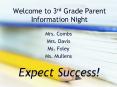 Welcome to 3rd Grade Parent Information Night PowerPoint PPT Presentation